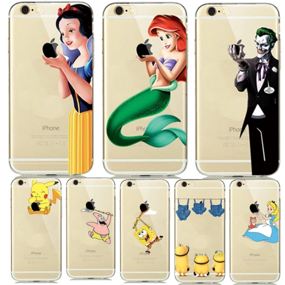 Clear cartoon Silicon iPhone cases